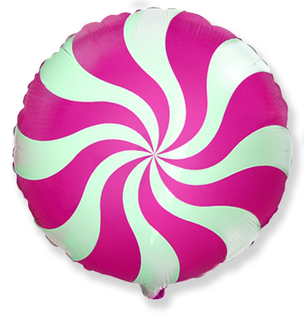 Ф 18" Круг Леденец конфета карамель розовая фуше/FM