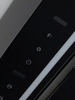 Вытяжка кухонная MACBI Ledy-60GT (BLACK) черный, D150мм,1200м3/ч, полновстраиваемая, мотор 230Ватт, стекло 60см, управл. сенсорное + управл. жестами