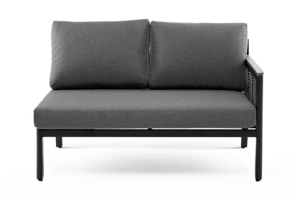 "Париж" модуль диванный левый, двухместный, цвет серый