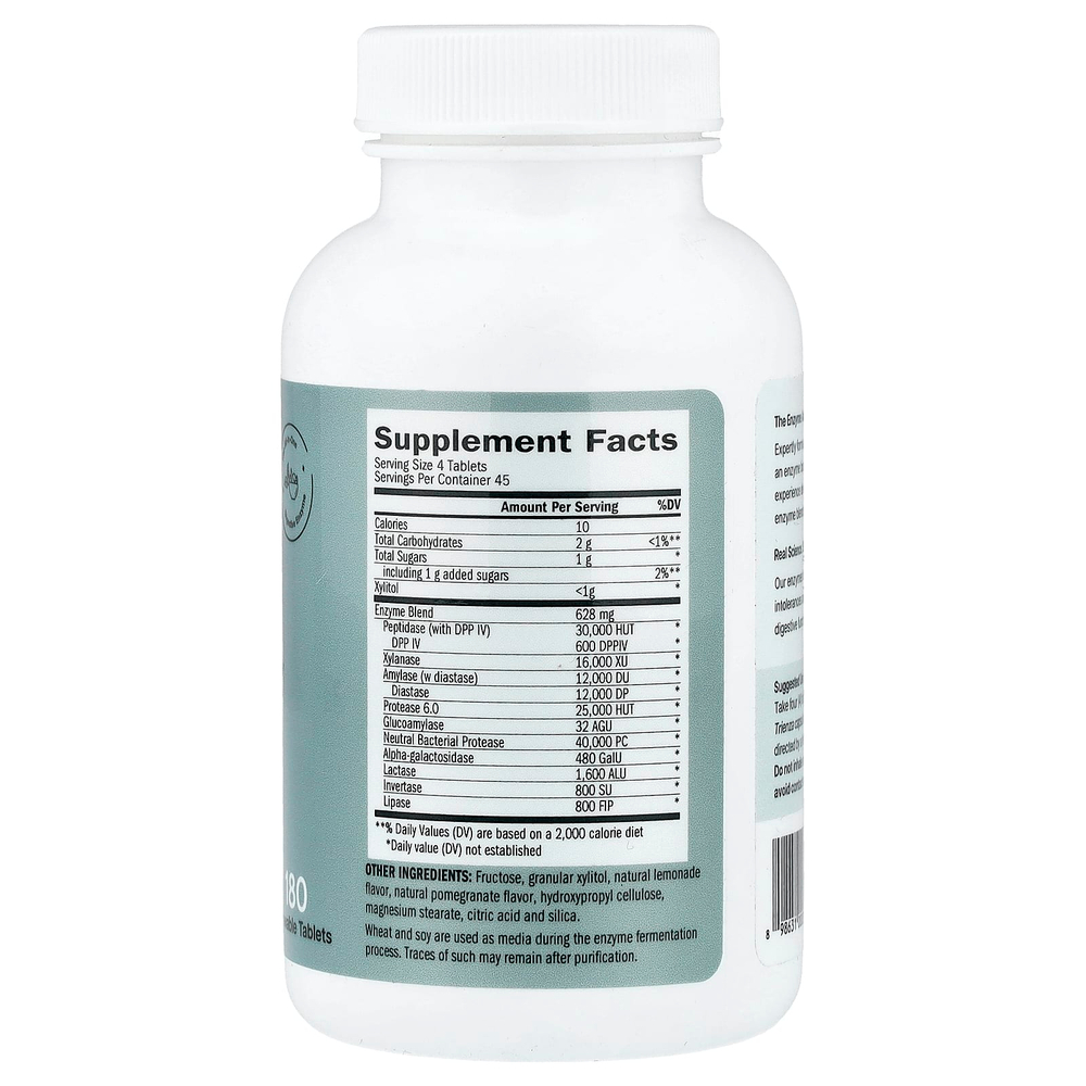 Houston Enzymes, Жевательные таблетки TriEnza, 180 жевательных таблеток