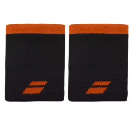 Теннисные напульсники Babolat Logo Jumbo Wristband 2P - black