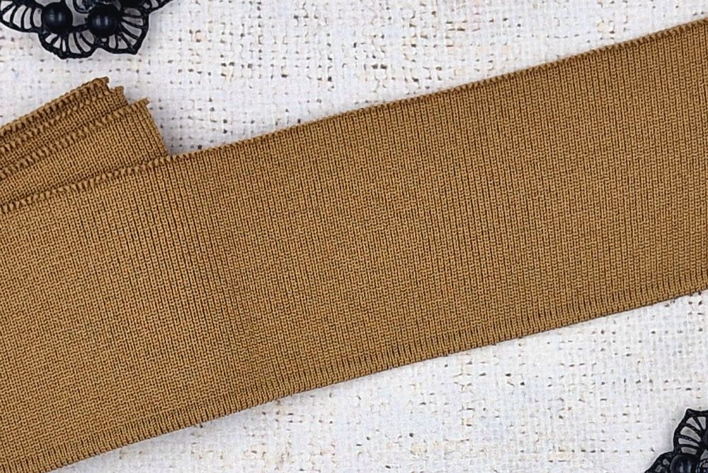 Подвязы трикотажные, ш. 7 см, L 120 см, горчица