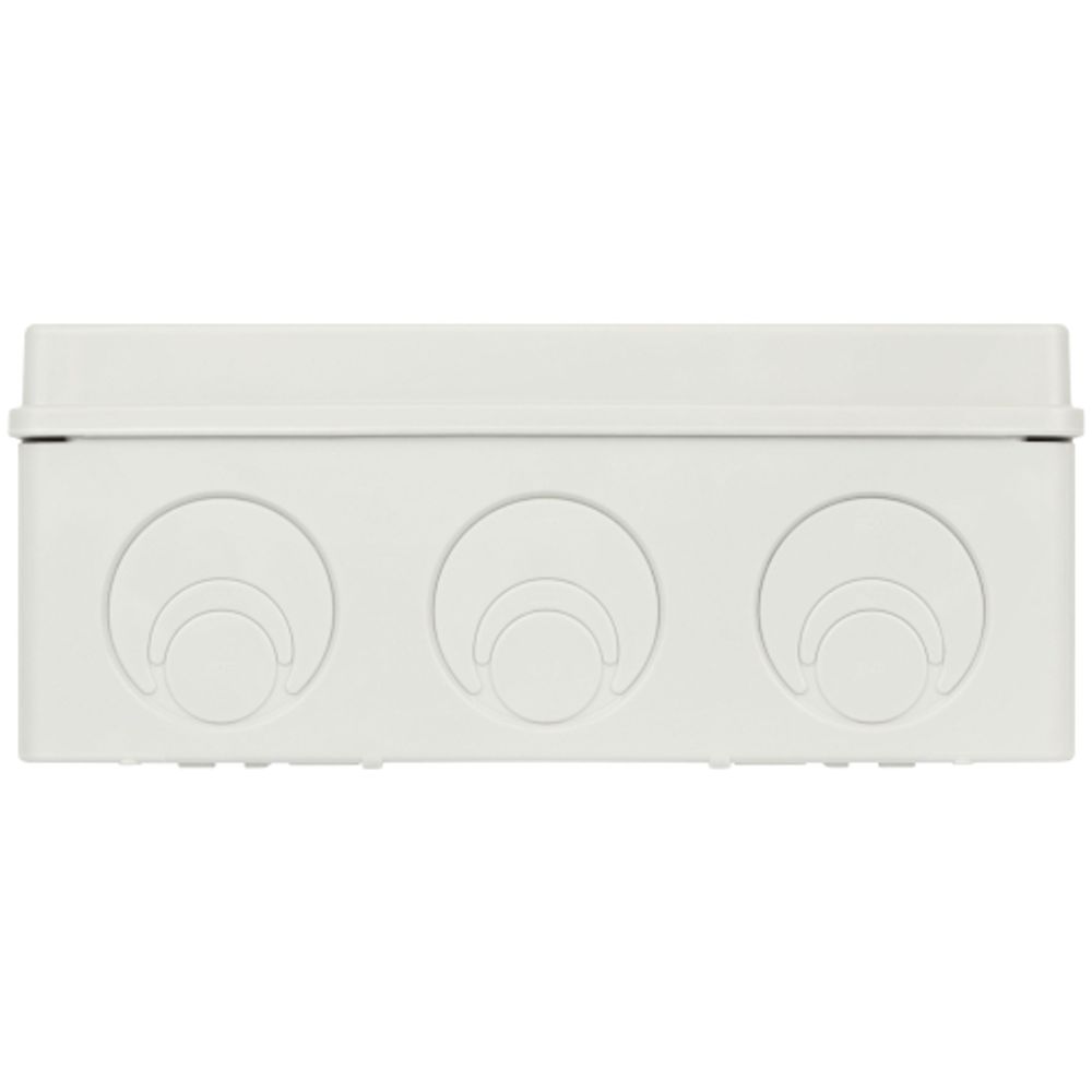 Распаячная коробка ЭРА KORvmp-240-195-90 ОП серая 240х195х90мм на винтах c монтажной панелью d25-3шт d32-2шт IP55