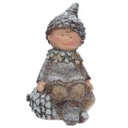 GAEM Фигурка декоративная "Мальчик/ Девочка, L10,5 W10 H18 см, 2в.