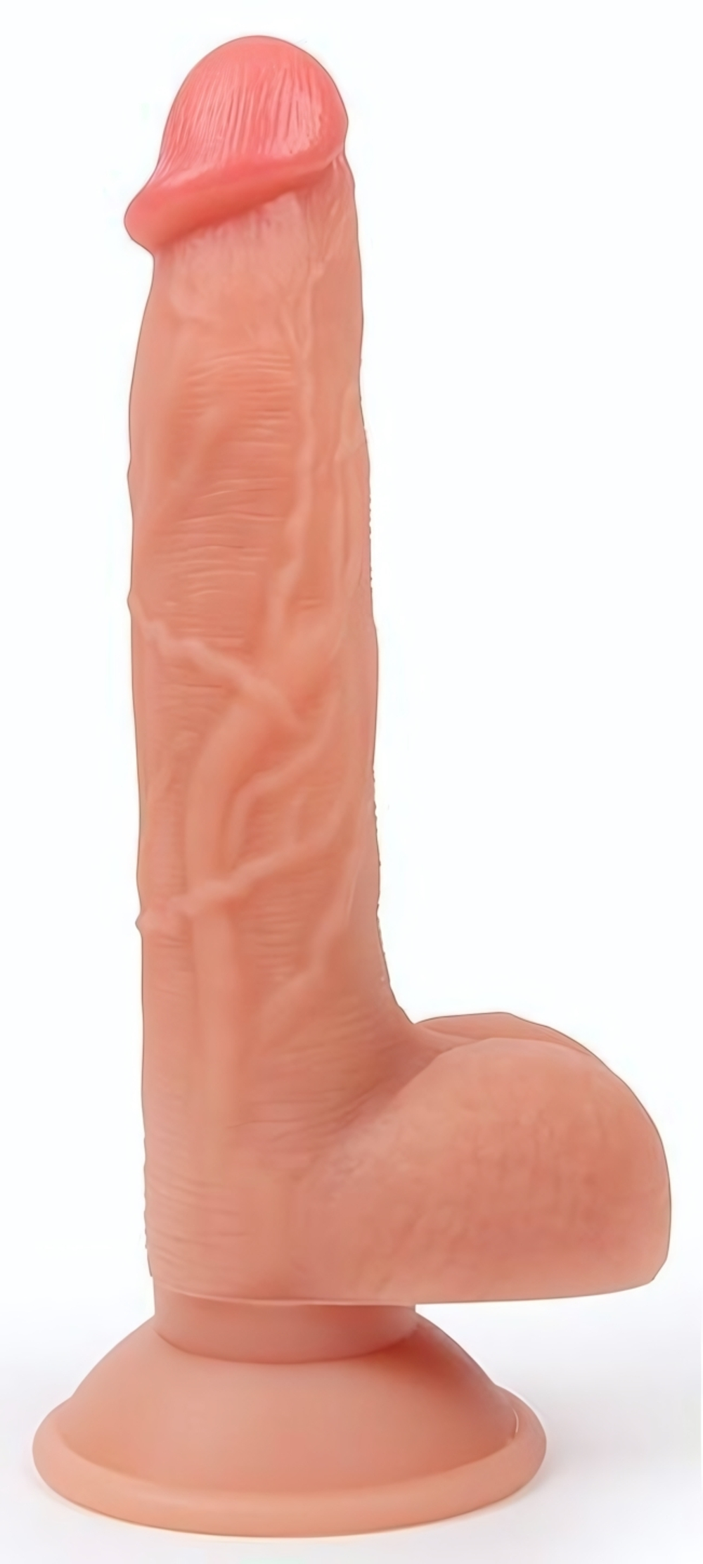 Телесный реалистичный вибратор-ротатор с пультом ДУ (Цвет: телесный)