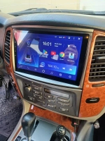Магнитола для Toyota Land Cruiser 100, Lexus LX470 2002-2007 (экран климата снизу) - Canbox 1098 Qled, Android 10, ТОП процессор, SIM-слот