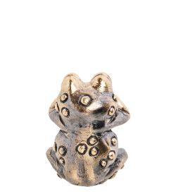 Народные промыслы AM-3021 Фигурка «Лягушка не скажу» (латунь, янтарь)