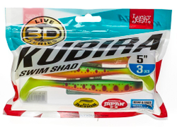 Виброхвосты LJ 3D Series KUBIRA SWIM SHAD 5,0in (12,50)/PG01 3шт.