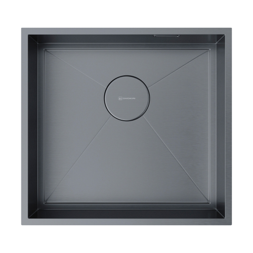 кухонная мойка Omoikiri Kasen 48-26-INT-GM нерж. сталь/вороненая сталь