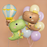 Фольгированный шар-фигура «Динозаврик в короне», сатин, в трех цветах, 79 см