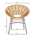 Стул vetle round, ротанг