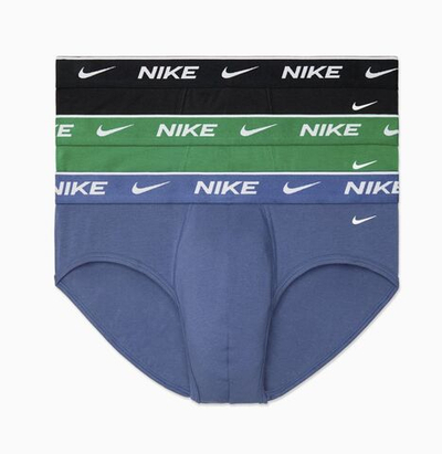 Мужские боксеры спортивные Nike Everyday Cotton Stretch Brief 3P - mystic navy/malachite/black
