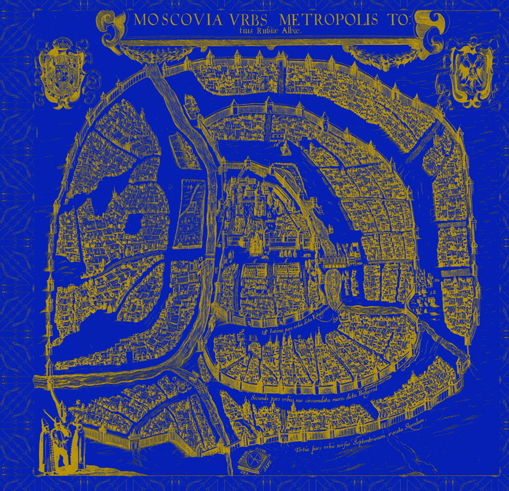 Скатерть "Старинная карта Москвы"