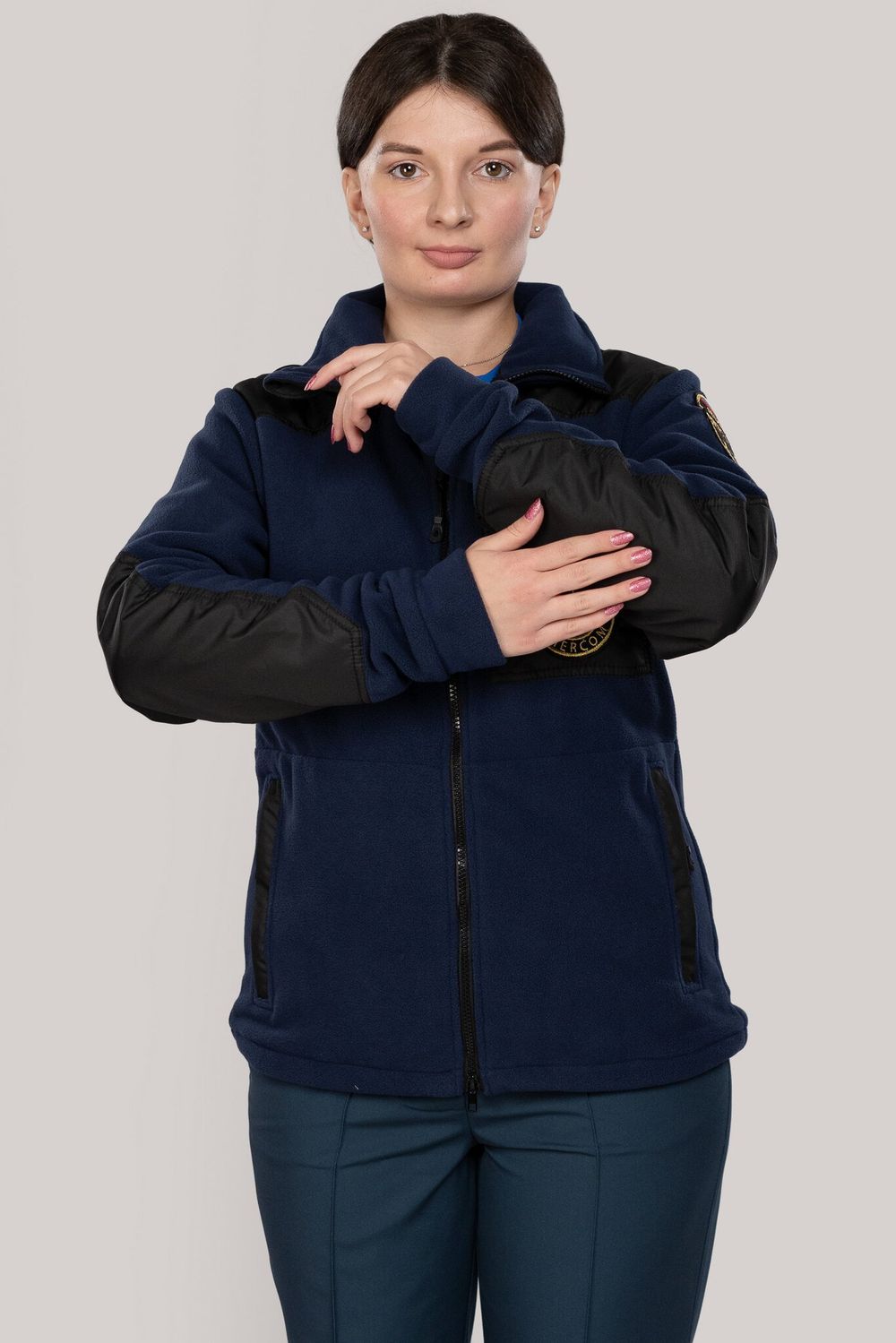 Куртка флисовая женская МЧС (с шевронами)