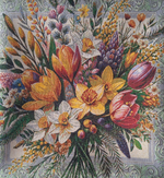 Декоративный гобеленовый чехол для интерьерной подушки Надежда 38*38