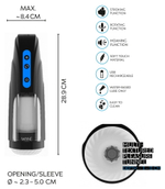 Мощный мастурбатор WYNE Masturbator 09 (Цвет: черный с белым)