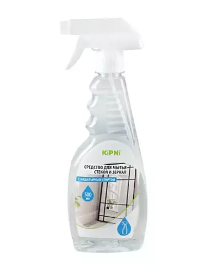 Средство для мытья стекол и зеркал KiPNi 0,5 л.