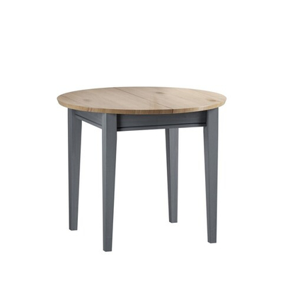 Стол обеденный круглый раскладной Форест 90/125 (серый/антик)