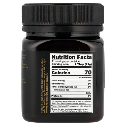 Egmont Honey, мёд манука, необработанный и непастеризованный, UMF™ 23+, MGO+ 1050, 250 г (8,8 унции)