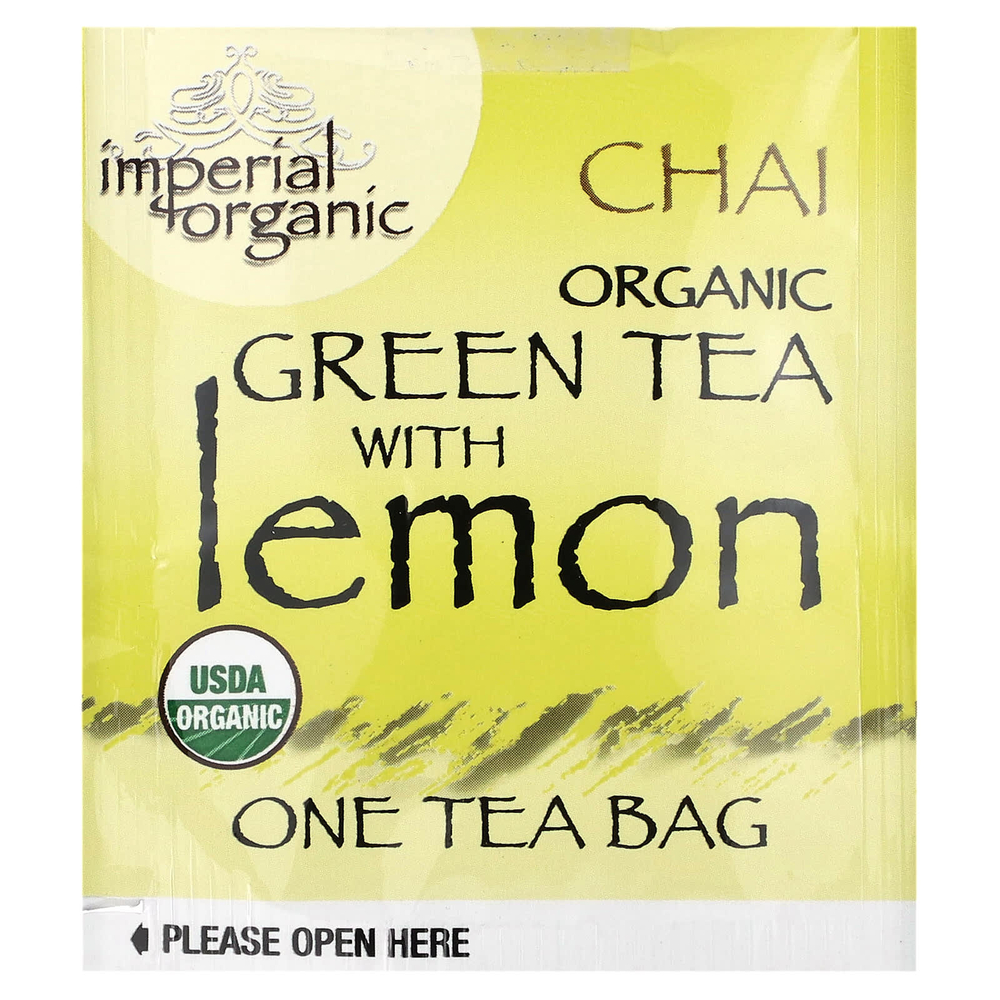 Uncle Lee's Tea, Imperial Organic, зеленый чай с лимоном, 18 чайных пакетиков, 32,4 г (1,14 унции)