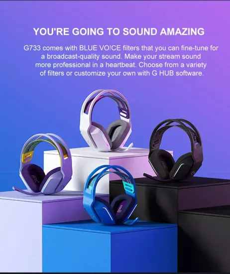 Беспроводная компьютерная гарнитура Logitech G G733 LightSpeed, blue