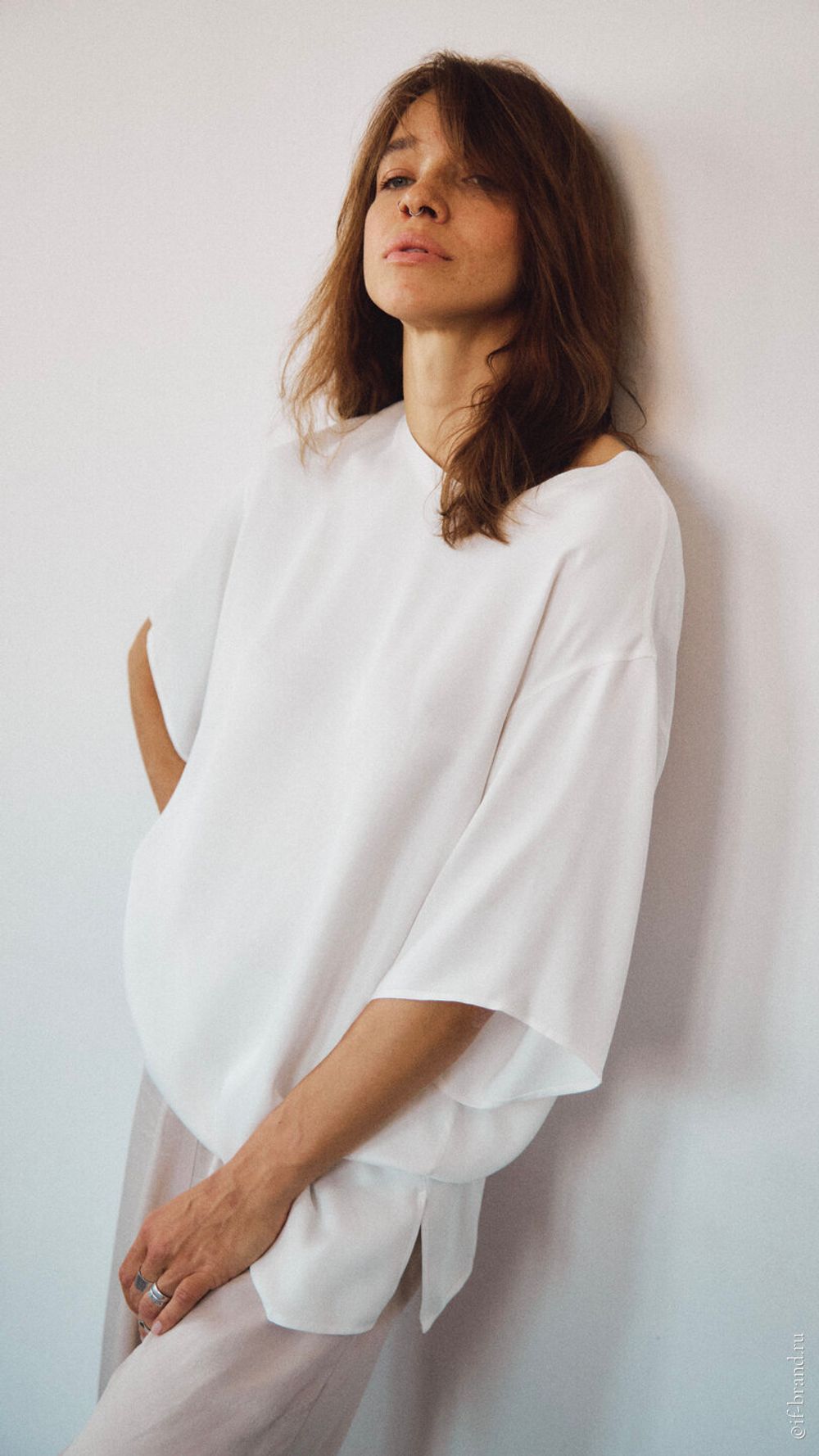 футболка AMI silk