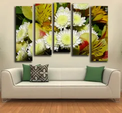 Модульная картина "Хризантемы"