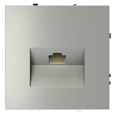 Розетка компьютерная встраиваемая VOLTUM S70 RJ45 кат.6, (сталь)