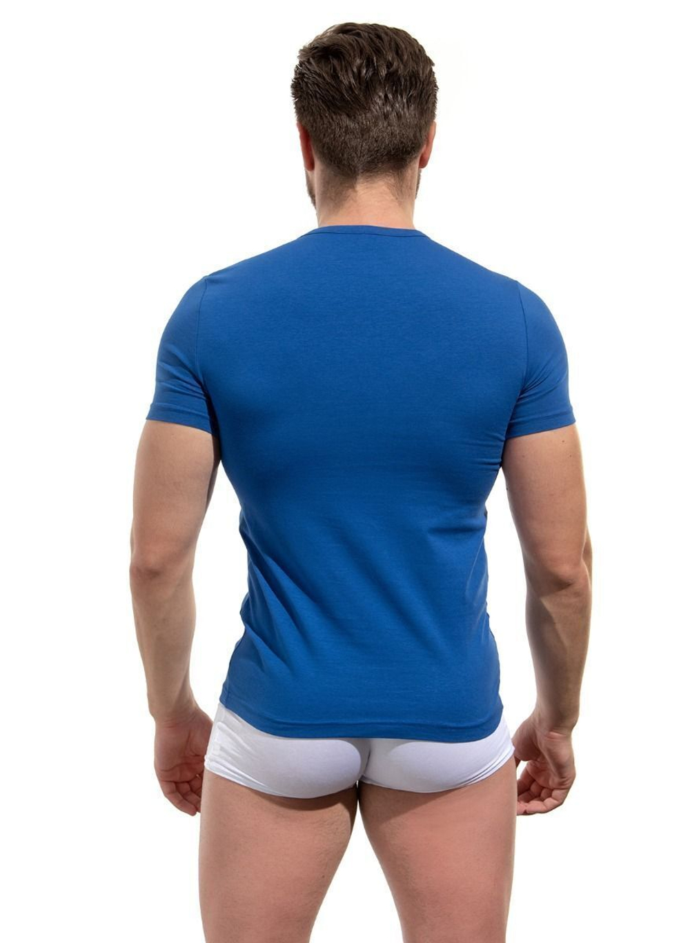 Мужская хлопковая футболка (Размер: L) (Цвет: белый)