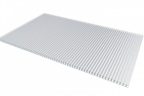 Сотовый поликарбонат POLYPLAST прозрачн. 4мм 2100*12000 (0,52)