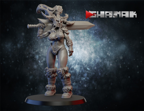 Grand Alliance Chaos Everchosen and Slaves to Darkness Chaos Marauder Мародёр Хаоса огромным мечом  миниатюра для dnd, днд, pathfinder, фентези, Настольная игра, НРИ, Варгейм, РПГ