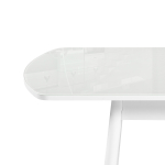 Стол стеклянный Woodville Бейкер 120(152)х70х75 белый