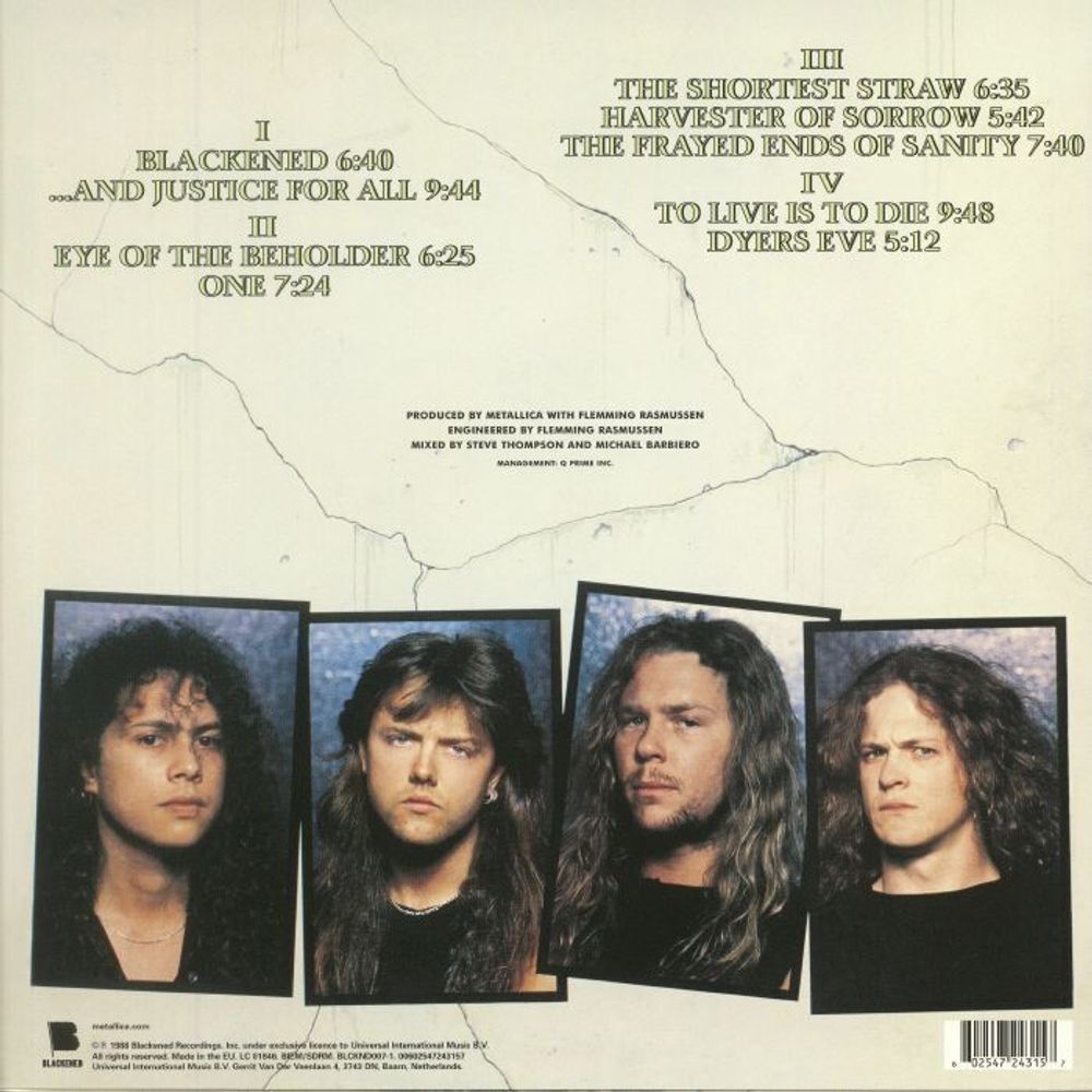 Metallica. ...And Justice For All (2 LP) Металлика