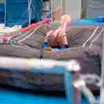 Надувная подушка «FlexAir» для гимнастики и батутных центров, 4×2,5×0,7 м