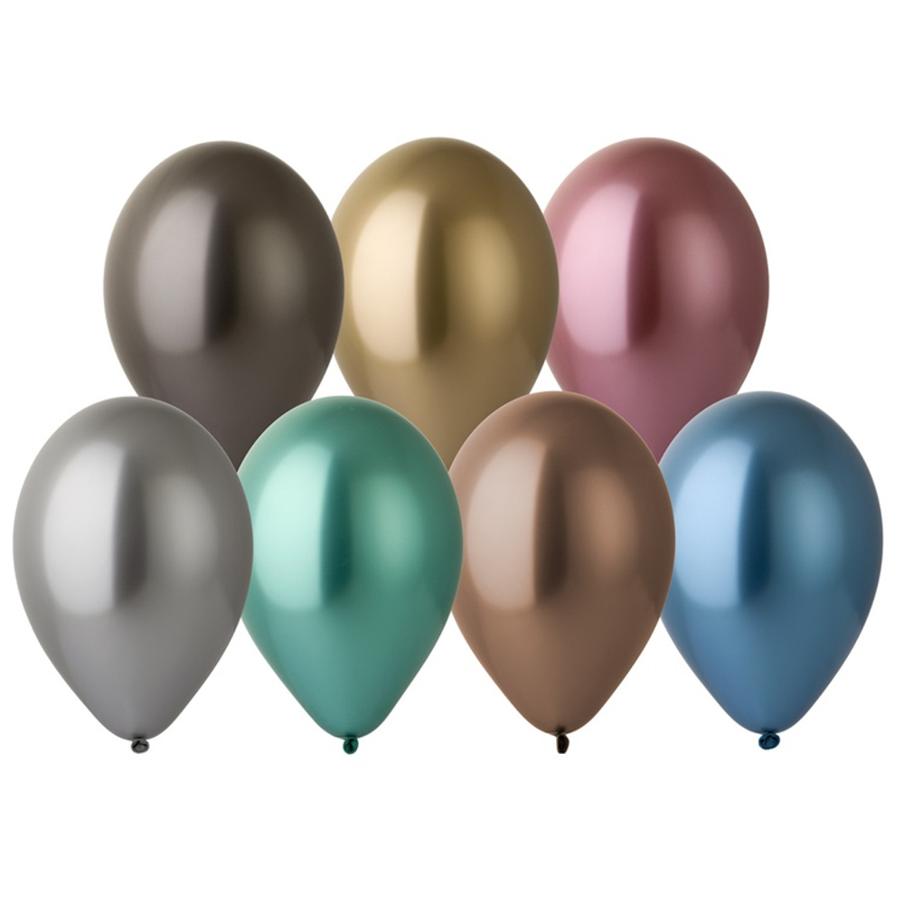 Шар латексный Shiny Хром 36 см (Ассорти)