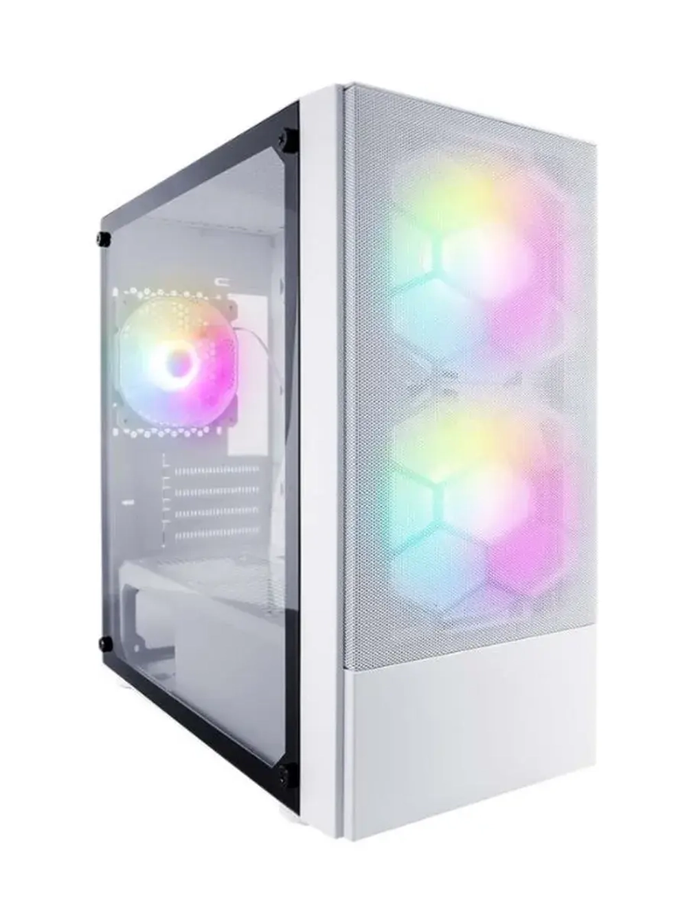 Компьютерный корпус FIREBASE X4-M-WH-2F1P-W-1F1-W WHITE