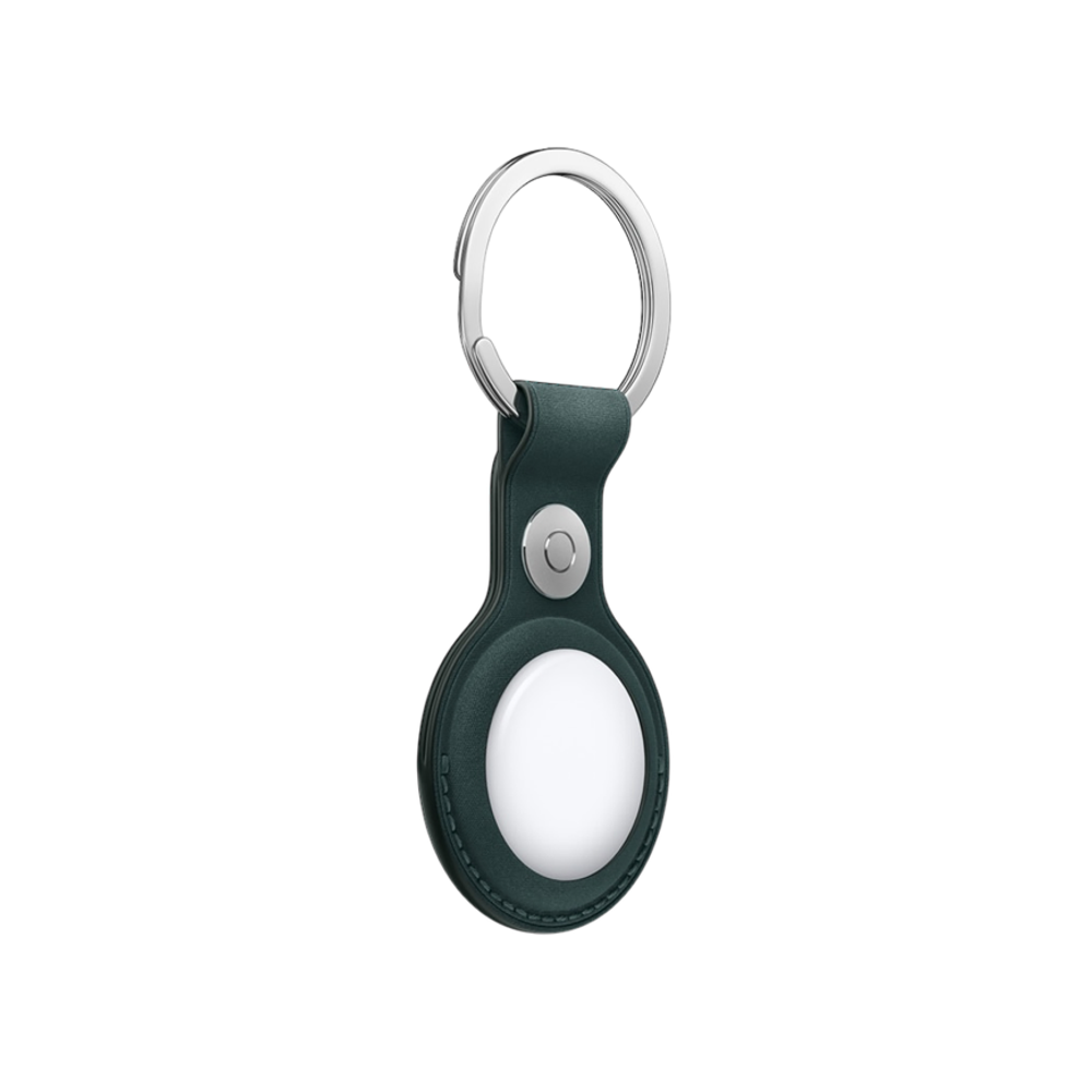 Тканевый брелок с заводным кольцом Apple FineWoven Key Ring для AirTag, Тёмно-зелёный
