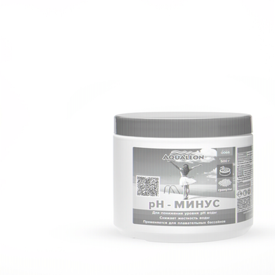 Средство для регулировки кислотности воды Aqualeon PHM0.5G pH-минус в гранулах (банка, 0,5 кг)