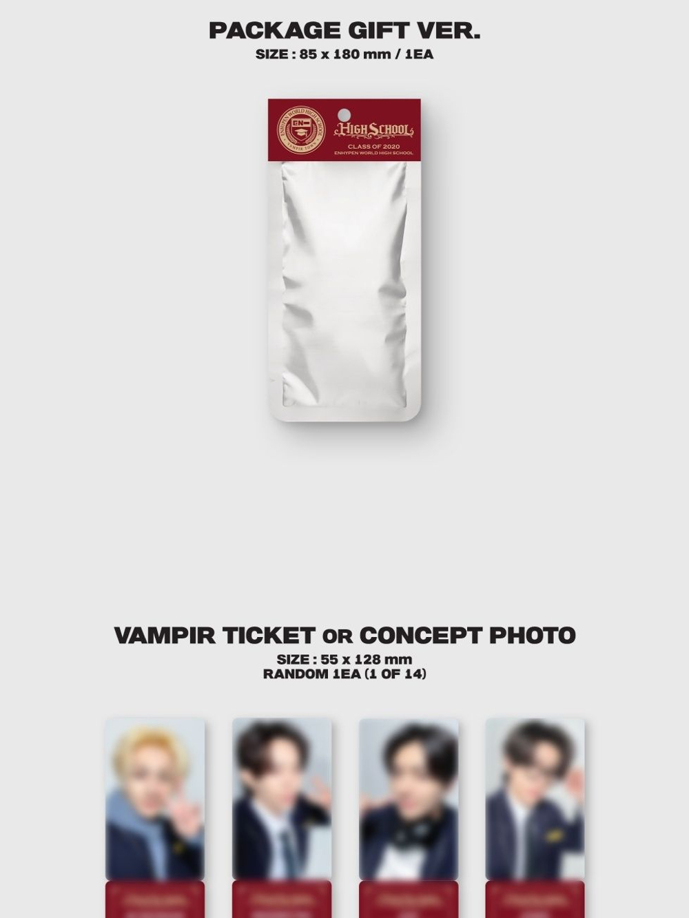 товары ENHYPEN - ENHYPEN WORLD COUPON CARD COLLECTION HIGH SCHOOL GIFT Version