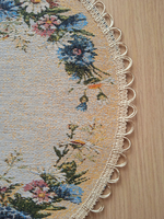 Декоративная гобеленовая салфетка Васильки и ромашки 36х39 см