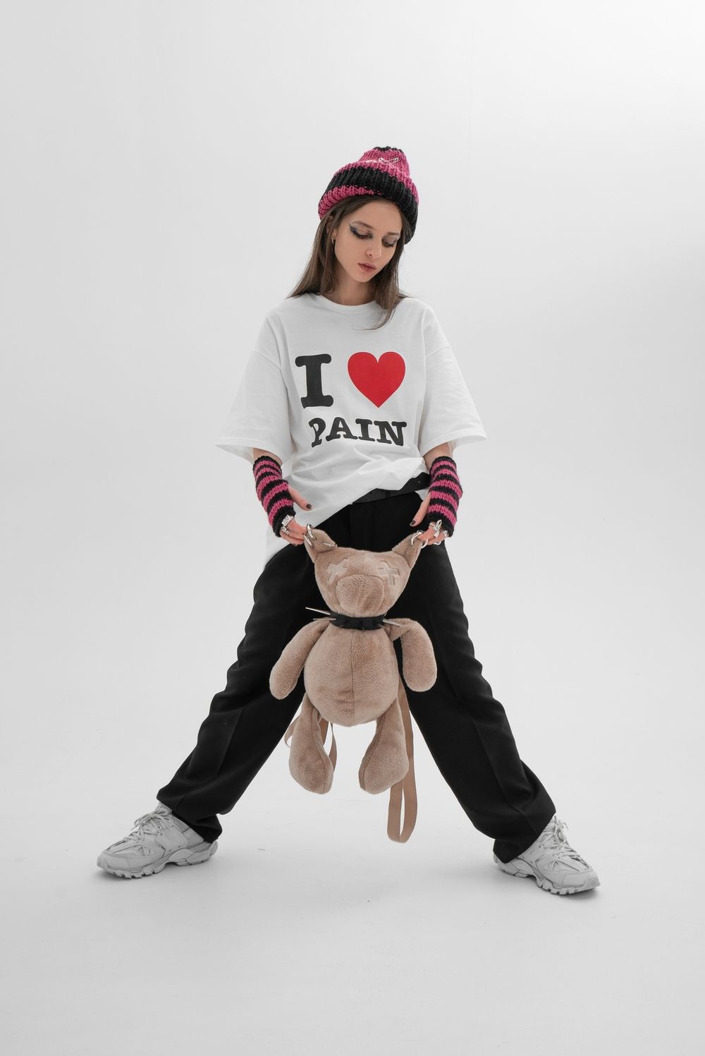 Футболка Indigo Stuff I Love Pain Белая