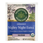 Traditional Medicinals, Organic Nighty Night Extra®, мелисса лекарственная и валериана, без кофеина, 16 чайных пакетиков, 24 г (0,85 унции)