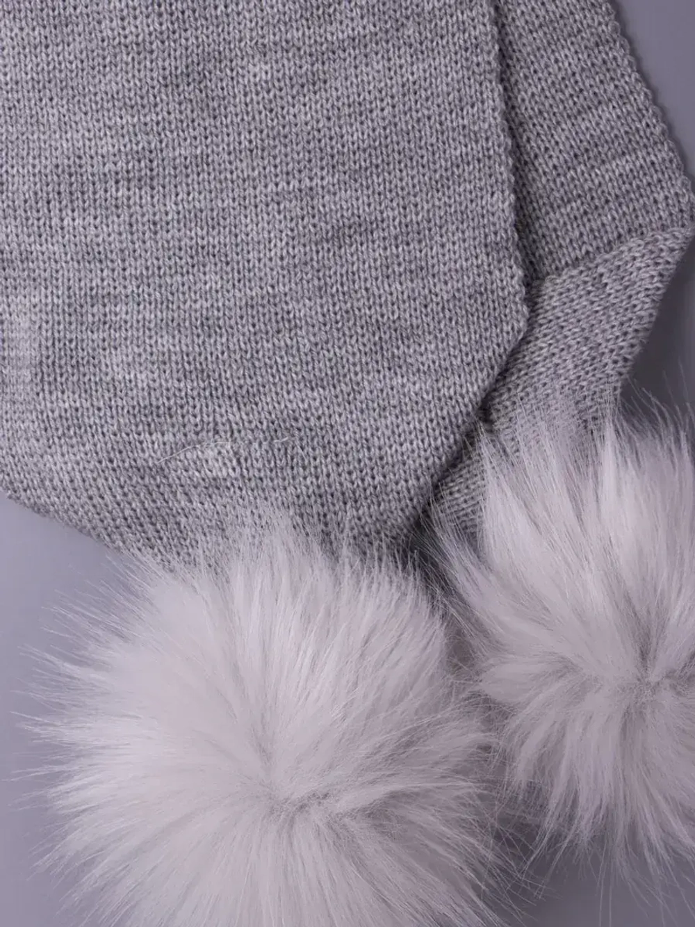 Шарф зимний вязаный с помпонами для детей