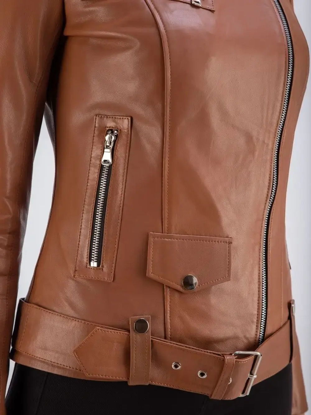 Косуха кожаная куртка женская Турция