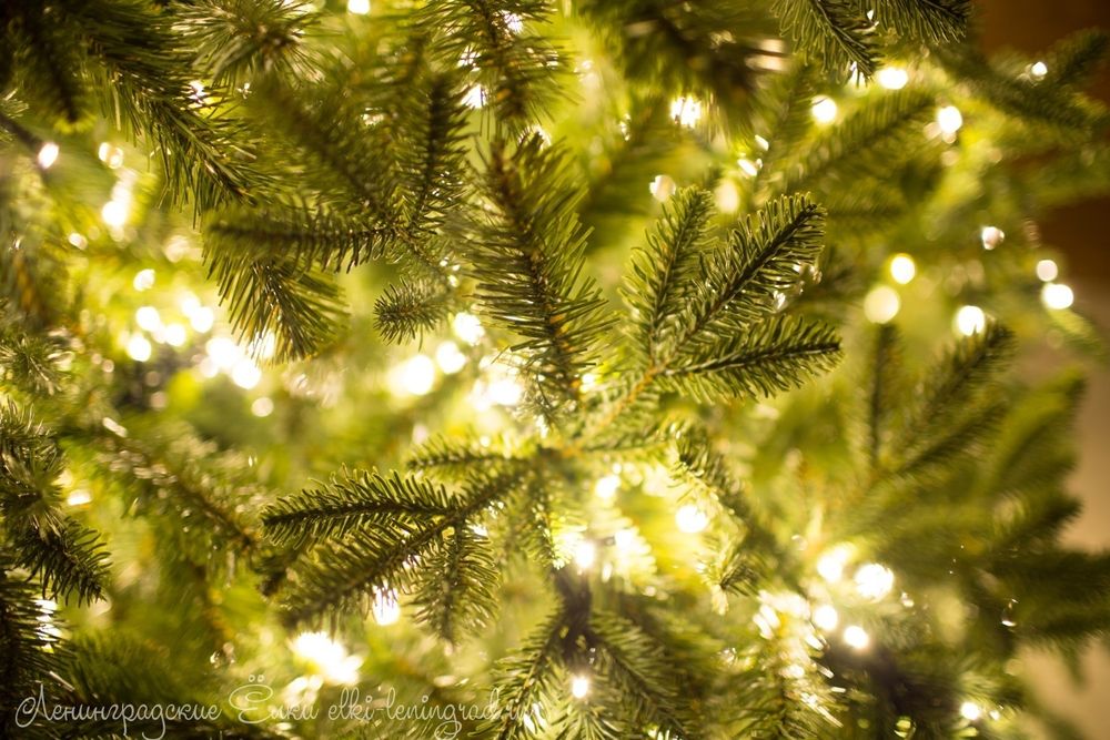 Елка с гирляндой «Барокко» (Литая+пвх) 150 см / 1,5 м