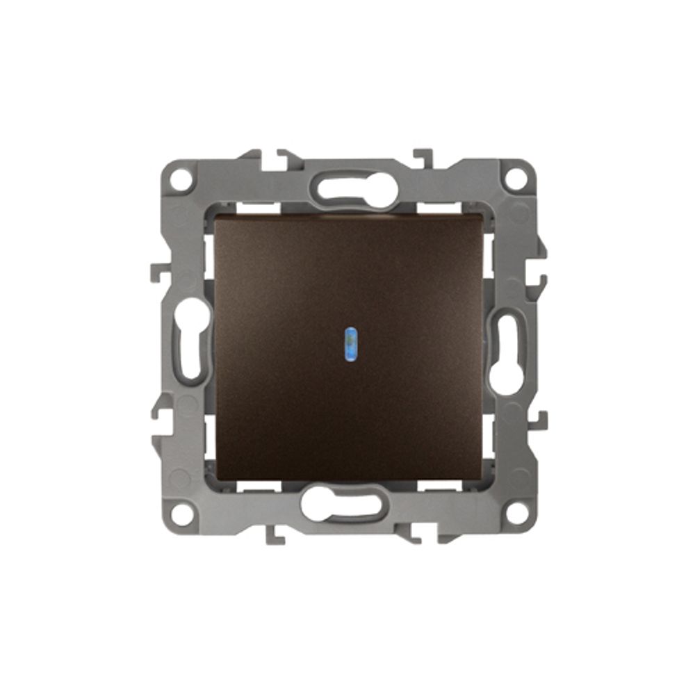 12-1102-13 ЭРА Выключатель с подсветкой, 10АХ-250В, IP20, Эра12, бронза | Эра 12 Бронза