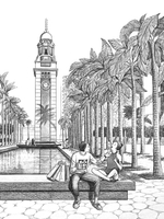 Memories. Post Card. Coloring book