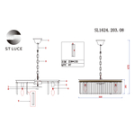 SL1624.203.08 Люстра подвесная ST-Luce шампань/прозрачный E14 6*40W ERCOLANO