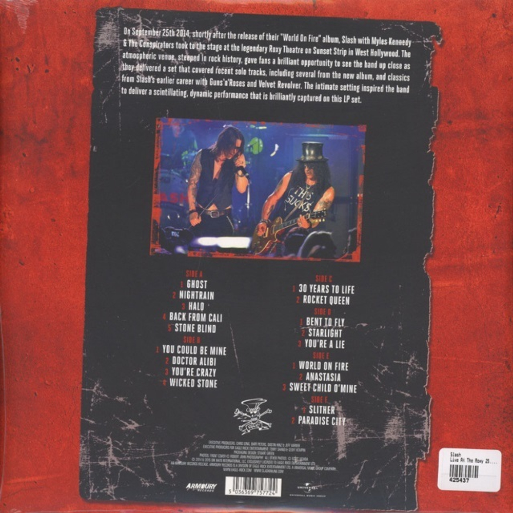 Slash Featuring Myles Kennedy & The Conspirators / Live At The Roxy 25.9.14 (3LP)