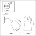 3314/1W LN Бра E14 40Вт 220В IP20 COMFI